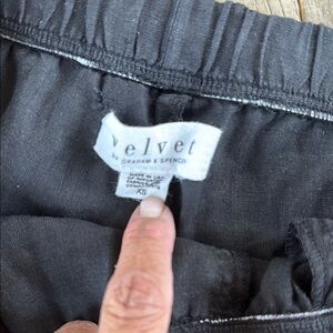 Velvet by Graham & Spencer black linen short
